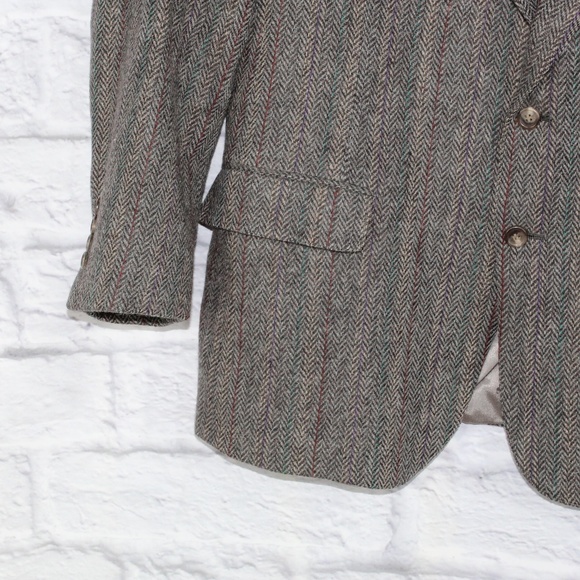 *Polo by Ralph Lauren Gray Virgin Wool 2-Button Jacket Sport Coat Size - Picture 3 of 9